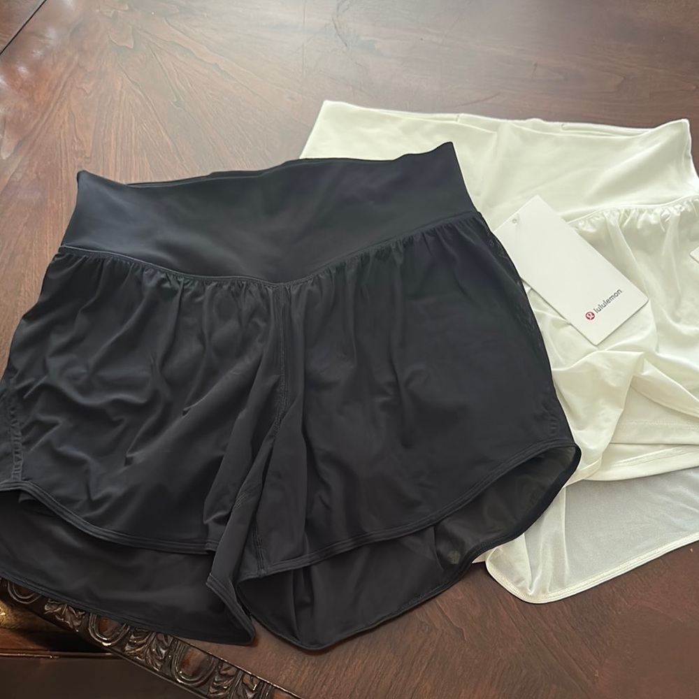 lululemon athletica Black and White Athletic Shorts